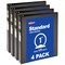 Avery Standard View 3 Ring Binders, 1" Round Rings, 175-Sheet Capacity, 1.4 Inch Wide Spine, Black Binders, Ideal for Lightweight Organization and Occasional Referencing (4-Pack of 19203)